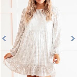 Dazzling Glow Dress, White
